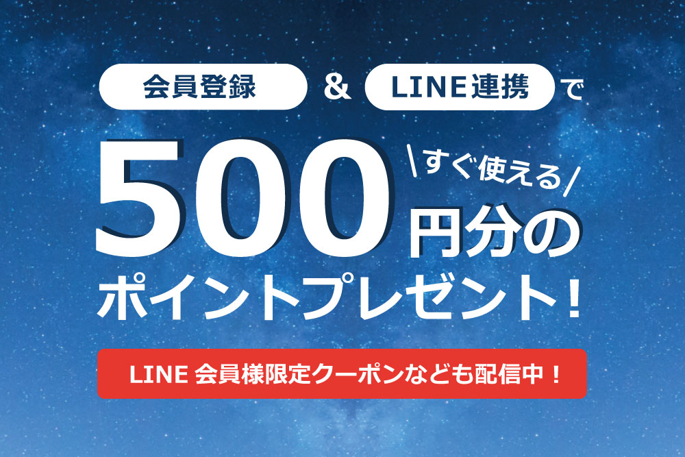 LINE連携で500ポイントプレゼント